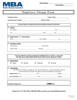 Employee Change Form 4 - online.mbapeo.com