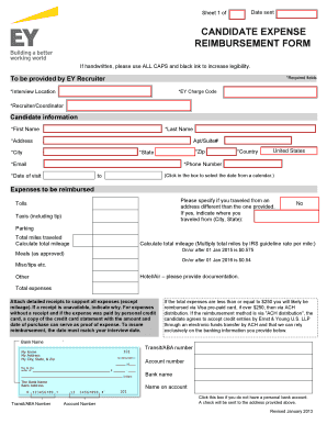 Cmu reimbursement form - Candidate Expense Reimbursement Form Instructions