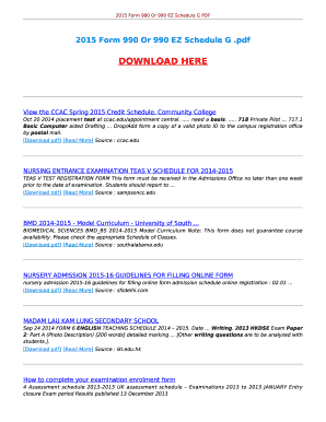 Fillable Online avlib 2015 FORM 990 OR 990 EZ SCHEDULE G. 2015 FORM 990 ...