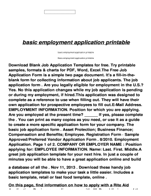 basic job application template