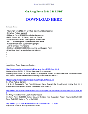 Nco support form examples - ga arng form 2166 3 r e