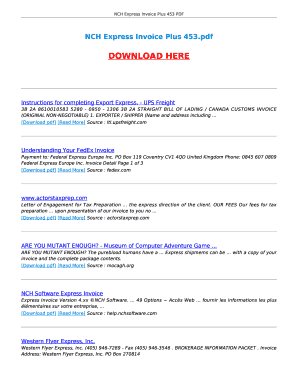 NCH EXPRESS INVOICE PLUS 453. NCH EXPRESS INVOICE PLUS 453 - ebooktake