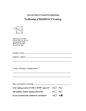Verify residency training - ABCN.org - abcn