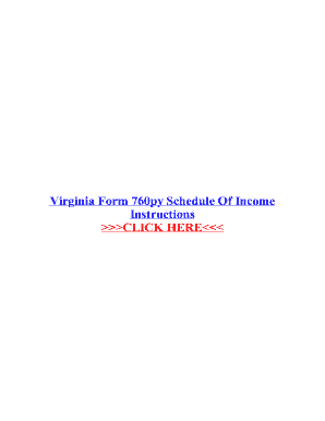 fillable online virginia form 760py schedule of income instructions virginia form 760py