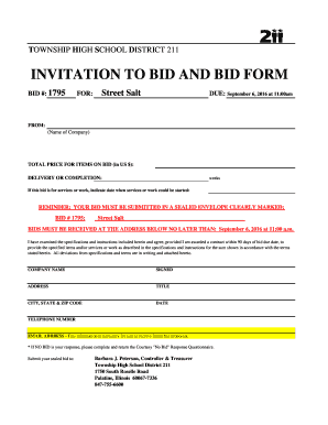 fillable online adc d211 invitation to bid and bid form adc d211