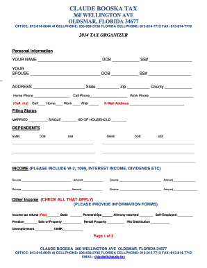 CLAUDE BOOSKA TAX 360 WELLINGTON AVE OLDSMAR, FLORIDA 34677 - claude