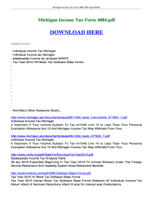 michigan tax form 4884 instructions