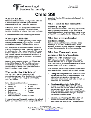 Fillable Online Child SSI Fax Email Print - pdfFiller