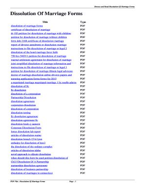 Fillable Online nofoxa aurobe Dissolution Of Marriage Forms ...