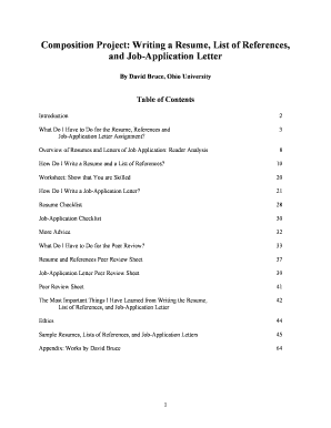 fillable online resume job letter project pdf references for job application