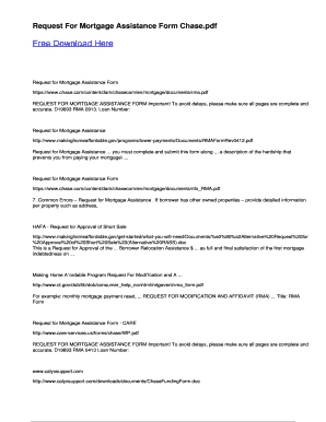 fillable online request for mortgage assistance form chase fax email request for mortgage assistance form