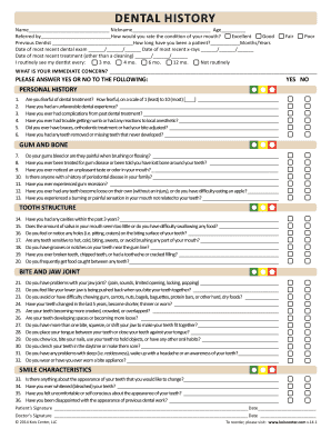 Fillable Online Smile Artistry DENTAL AND MEDICAL EVALUATION FORMS Fax ...