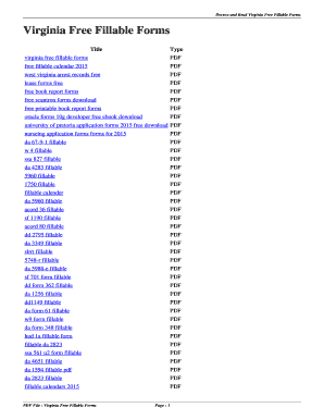 Virginia Free Forms. virginia free fillable forms