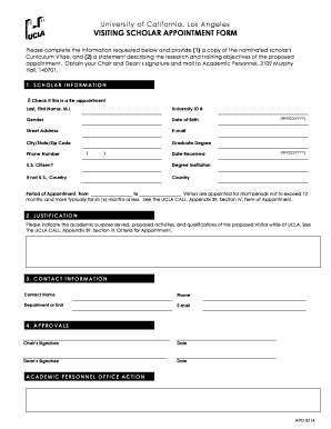 fillable online visiting scholar