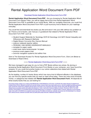 rental application word document