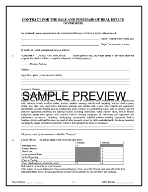 CONTRACT FOR THE SALE AND PURCHASE OF REAL ESTATE (NO BROKER)