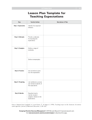 Lesson plan sample pdf for secondary school - Lesson Plan Template for Teaching Expectations