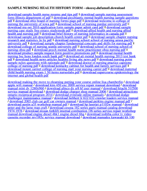 fillable online okecoy dafamail sample nursing health history form