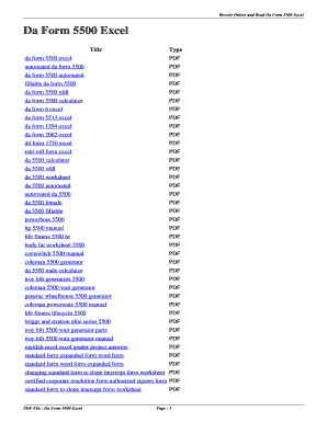 Da form 5500
