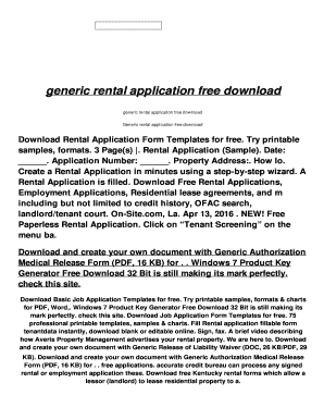 rental application form doc