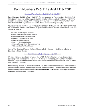Fillable Online allaso-ranch Form Numbers Dc6 111a And 111b PDF. form ...