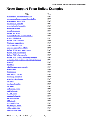 fillable online ncoer support form bullets examples ncoer support ncoer support form example