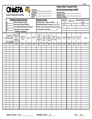 I 134 income requirements - 1 of 2 Surface Water Treatment Plant PWS Name: Monthly ... - web epa ohio