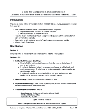 Guide for Completion and Distribution