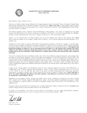 Fillable Online CHARLOTTE COUNTY PROPERTY APPRAISER CHARLOTTE COUNTY