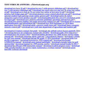 Test Form 3b - Fill Online, Printable, Fillable, Blank | pdfFiller