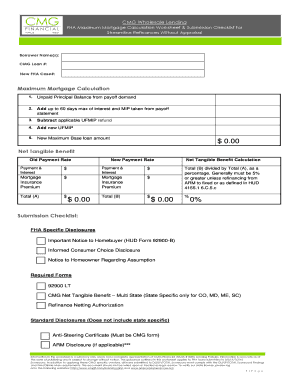 Mortgage cash out refinance calculator excel - Net Tangible Benefit - CMG Financial