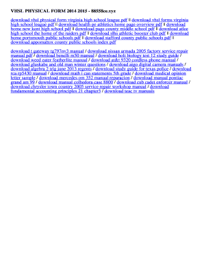 Fillable Online 88558ce Vhsl Athletic Physical Examination Form ...