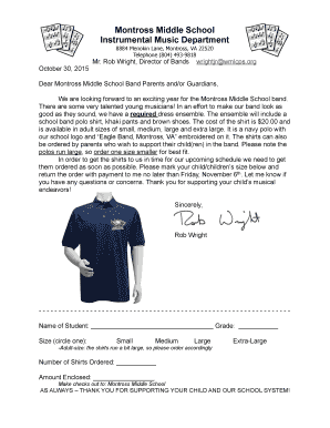 band polo order form mms band fill online printable fillable blank dj contract