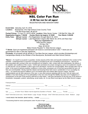 Birth certificate fill up form - NSL Color Fun Run