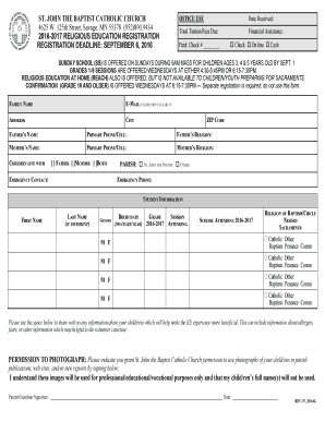 ST. JOHN THE BAPTIST CATHOLIC CHURCH Date Received: 4625 W ... - stjohns-savage