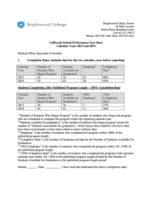 Printable medical office signs - California School Performance Fact Sheet Calendar Years ... - documents brightwood