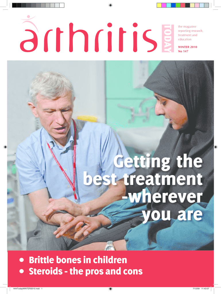 Fillable Online arthritisresearchuk Getting the best treatment