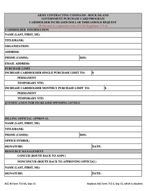 CH Increase Form When you need a $$ increase - Army Contracting ...