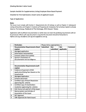 sample checklist employee share based payment - The Nigerian ...