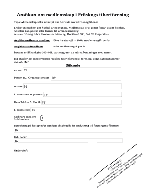 Dd form 2278 example - Ans kan om medlemskap - Fr skog Fiber Ekonomisk F rening - froskogfiber