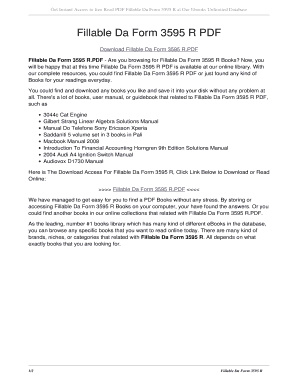 Fillable Online Da Form 3595 R PDF. fillable da form 3595 r PDF Fax ...