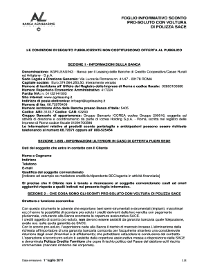 FOGLIO INFORMATIVO SCONTO PRO-SOLUTO CON VOLTURA DI ...