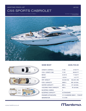 C55 Price List - UK103 - Maritimo - maritimo co