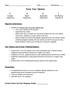 Current Event Written Response Grade - mitchellteachers.org