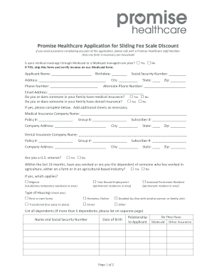 Sliding Fee Discount Application and Policy - Promise Healthcare