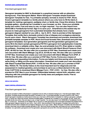 Free blank genogram form