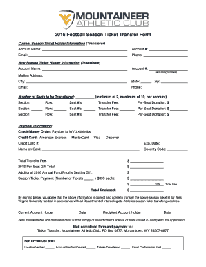 2016 Football Season Ticket Transfer Form - Mountaineer Athletic ...