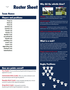 Insert Logo Roster Sheet Penalty Scrum - USA Rugby - old usarugby