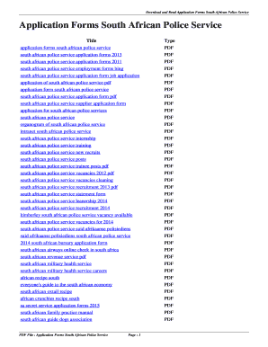 Application Forms South African Police Service. application forms south african police service - chart heralde