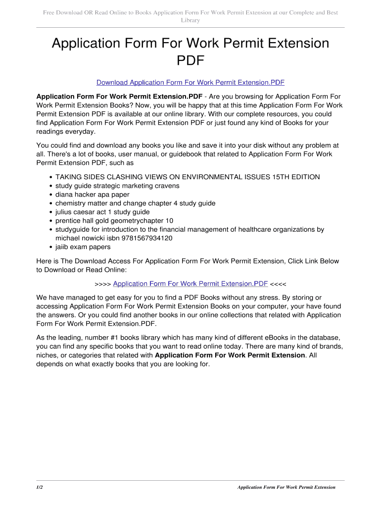 Fillable Online inklad Application Form For Work Permit Extension PDF. application form for work